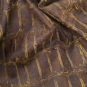 Croc Embossed, 3-4 oz, 7-25 sq ft, Cow Sides Project Pieces, Rustic Croc- Cognac / 6.5-7.5 Sq Ft (Top) | The Leather Guy