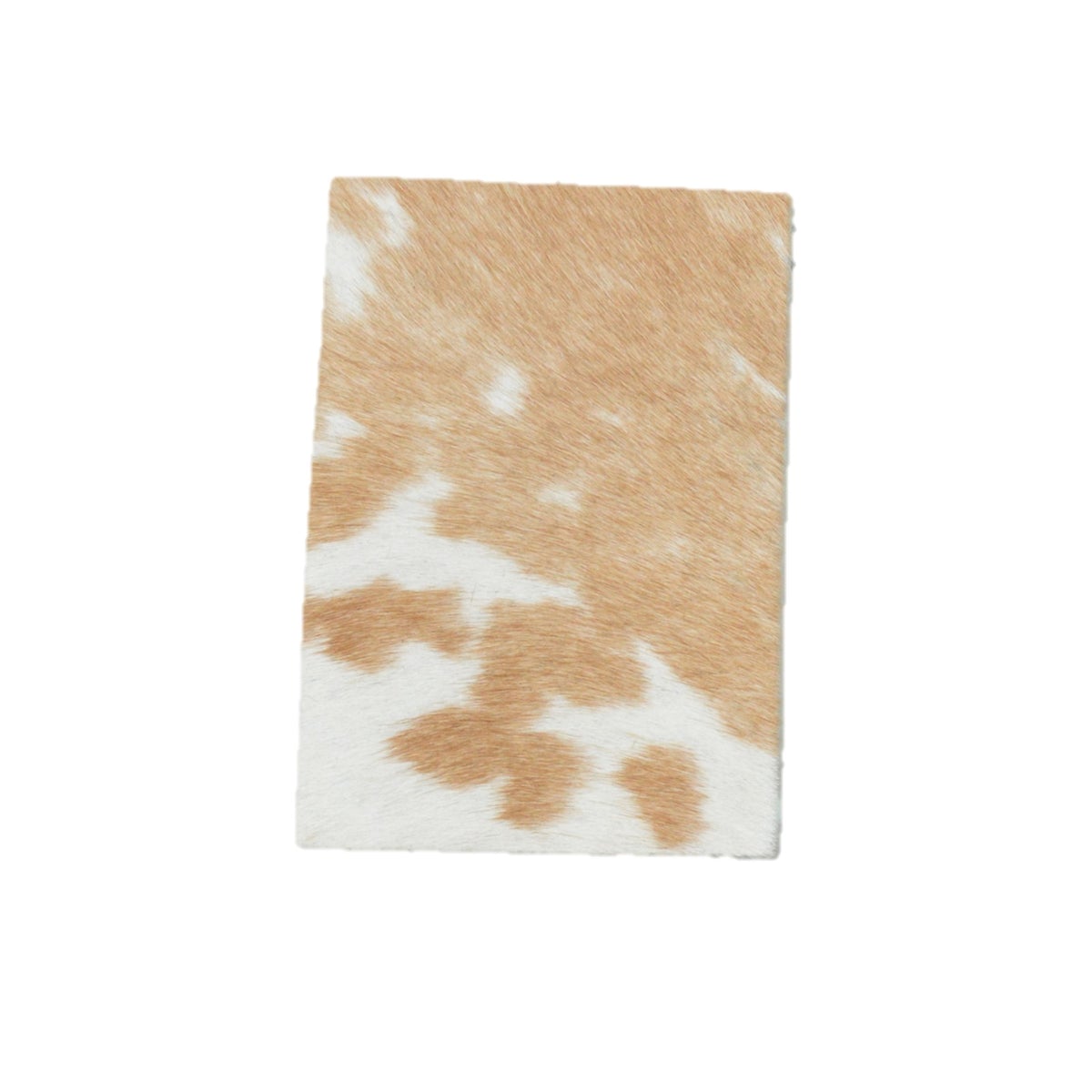 Bi-Color Light Brown Hair on Cow Hide Pre-cuts, 4 x 6 | The Leather Guy