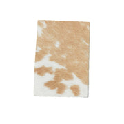 Bi-Color Light Brown and Off White Hair on Cow Hide Pre-cuts, 4 x 6 | The Leather Guy