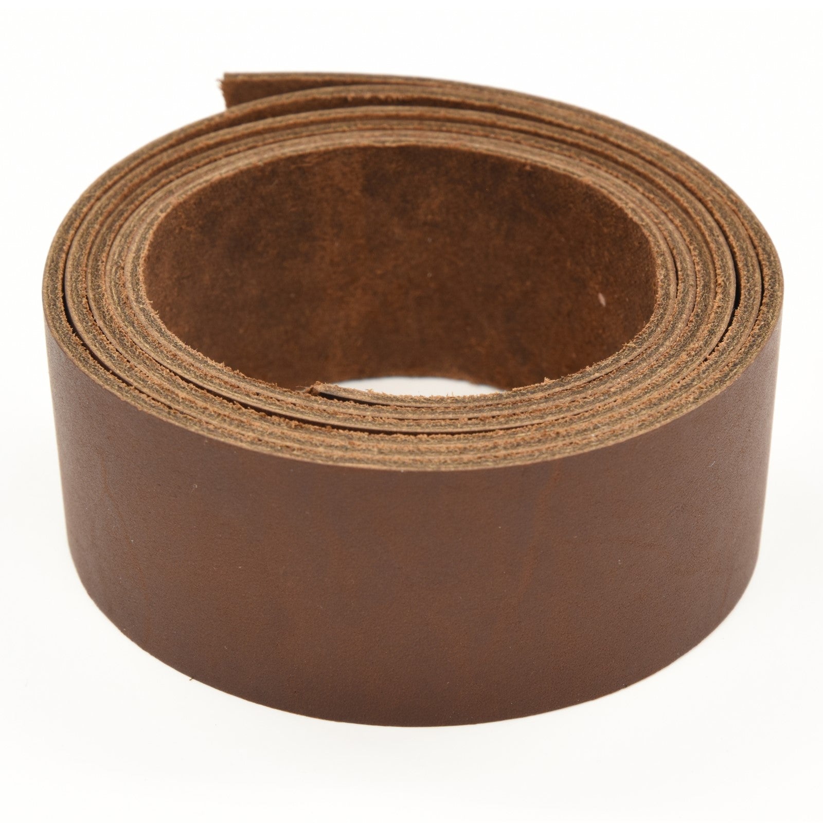 Oil Tanned Summits Edge Leather 54" Strap Various Colors and Widths 4-6 oz, Sugar Loaf Dark Brown / 1 1/2 | The Leather Guy