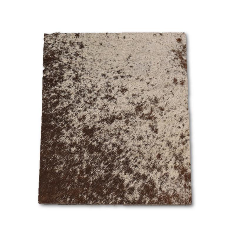 Spotted Dark to Medium Brown Hair on Cow Hide Pre-cut, 8 x 10 | The Leather Guy