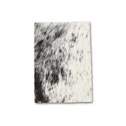 Heavy Spotted Black and Off White Hair on Cow Hide Pre-cut, 4 x 6 | The Leather Guy