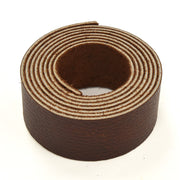 Oil Tanned Summits Edge Leather 54" Strap Various Colors and Widths 4-6 oz, Denali Dark Mahogany / 1 1/4 | The Leather Guy