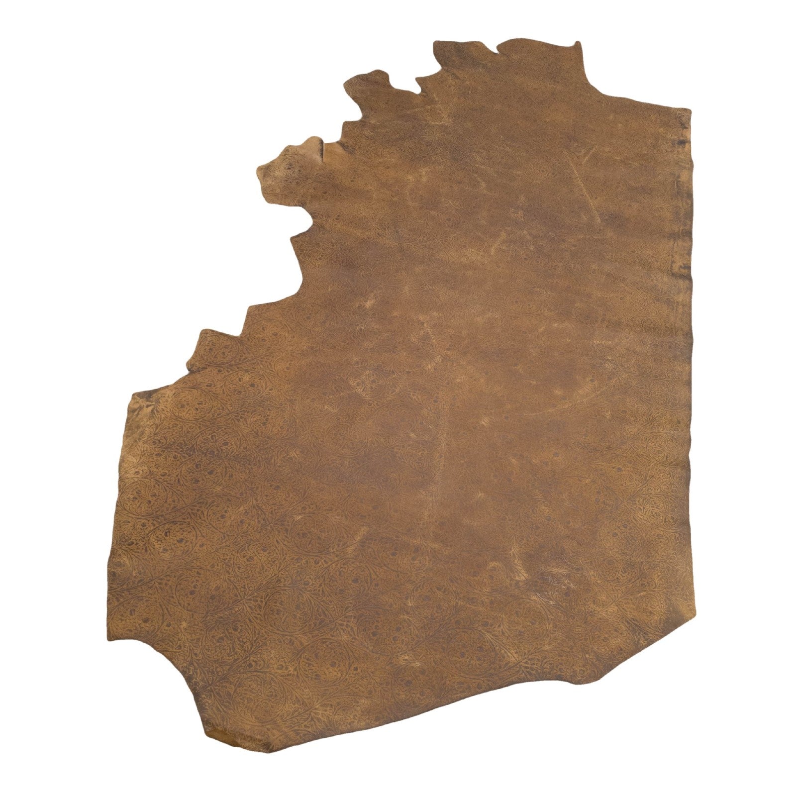 Timeless Bourbon Brown Embossed, 2-3 oz, 24-29 Sq Ft, Cow Sides, 27-29 | The Leather Guy