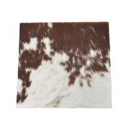 Bi-Color Medium Brown and Off-White Hair on Cow Hide Pre-cut,  | The Leather Guy