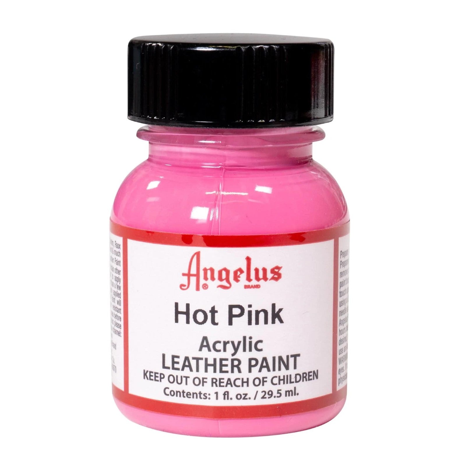Angelus Acrylic Leather Paints, 1oz / 4oz, 1 oz / Hot Pink | The Leather Guy