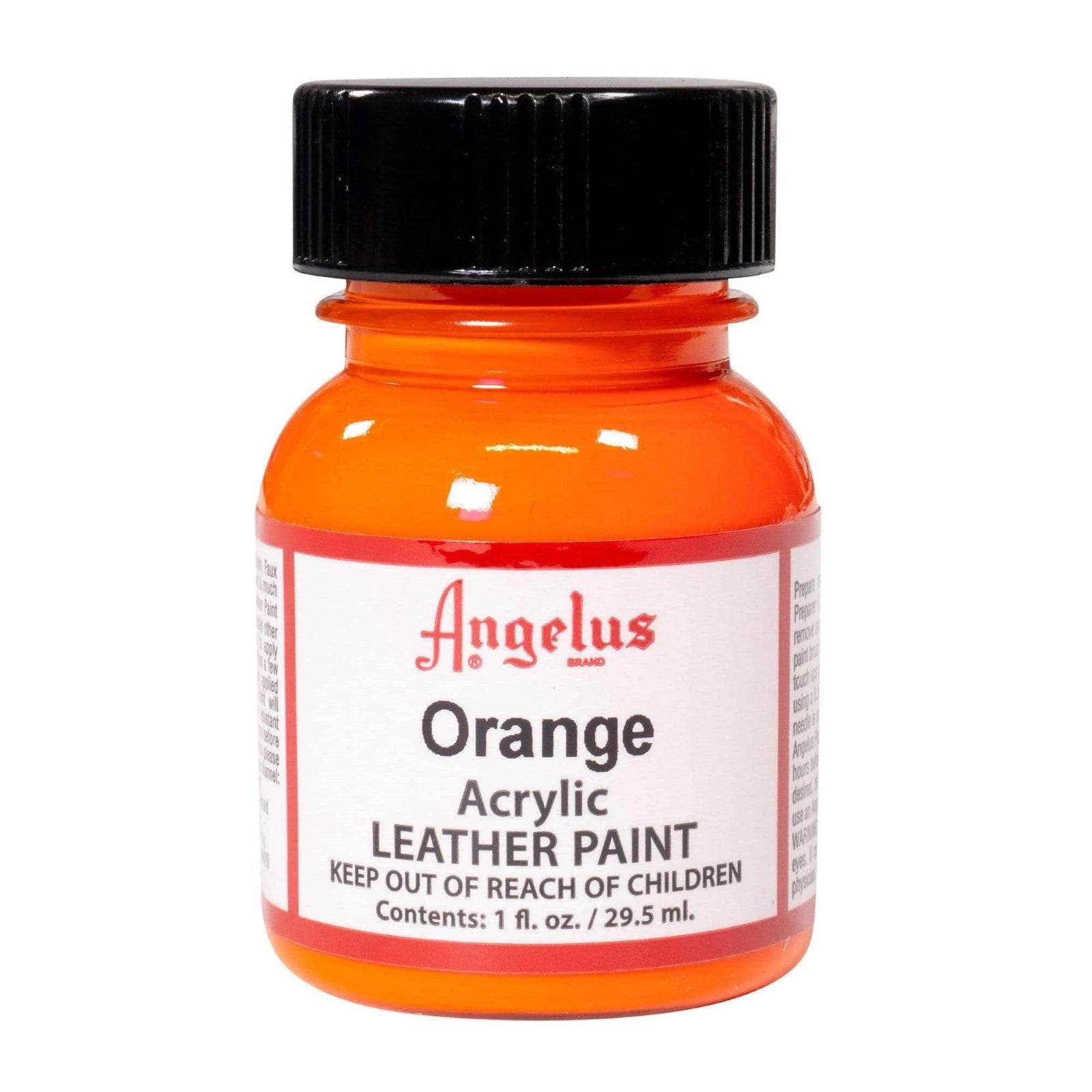 Angelus Acrylic Leather Paints, 1oz / 4oz, 1 oz / Orange | The Leather Guy