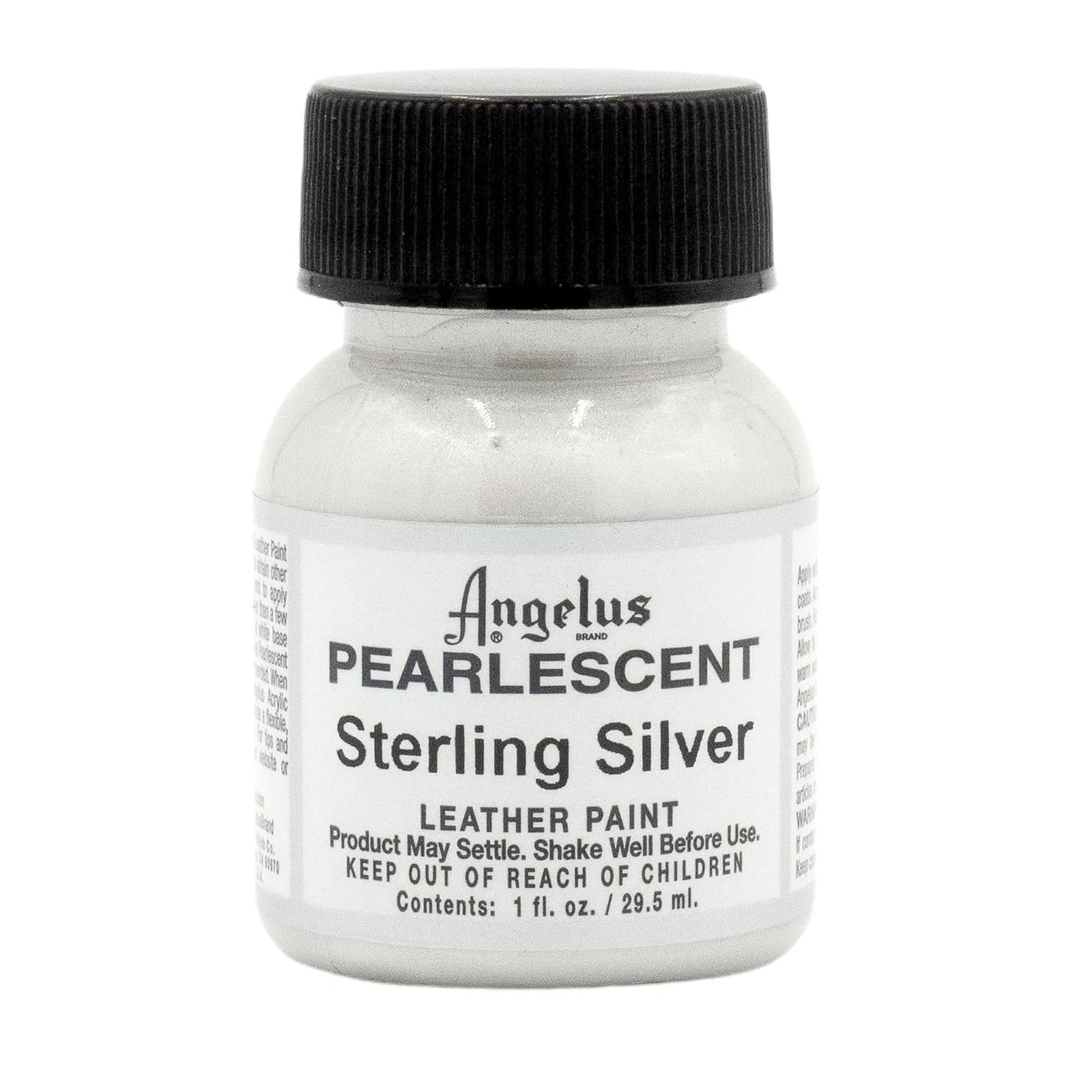 Angelus Pearlescent Paint 1oz Bottle Multiple Colors, Sterling Silver | The Leather Guy