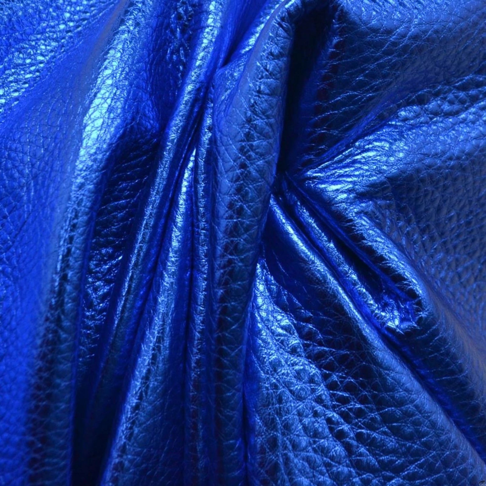 BLUE Metallic Leather Hide // Choose Your Size//genuine Metal Blue Leather  Skin //shiny Pieces for Crafting //ROYAL BLUE, 352, 0.9mm/2.25oz 