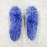 Solid, Genuine Dyed Fur Tails, Blue / With Pin | The Leather Guy