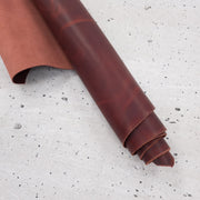 Bulldogger Burgundy, 6.5-29 SqFt, 4-5 oz, Pull up Sides & Pieces, Rigid Rodeo,  | The Leather Guy