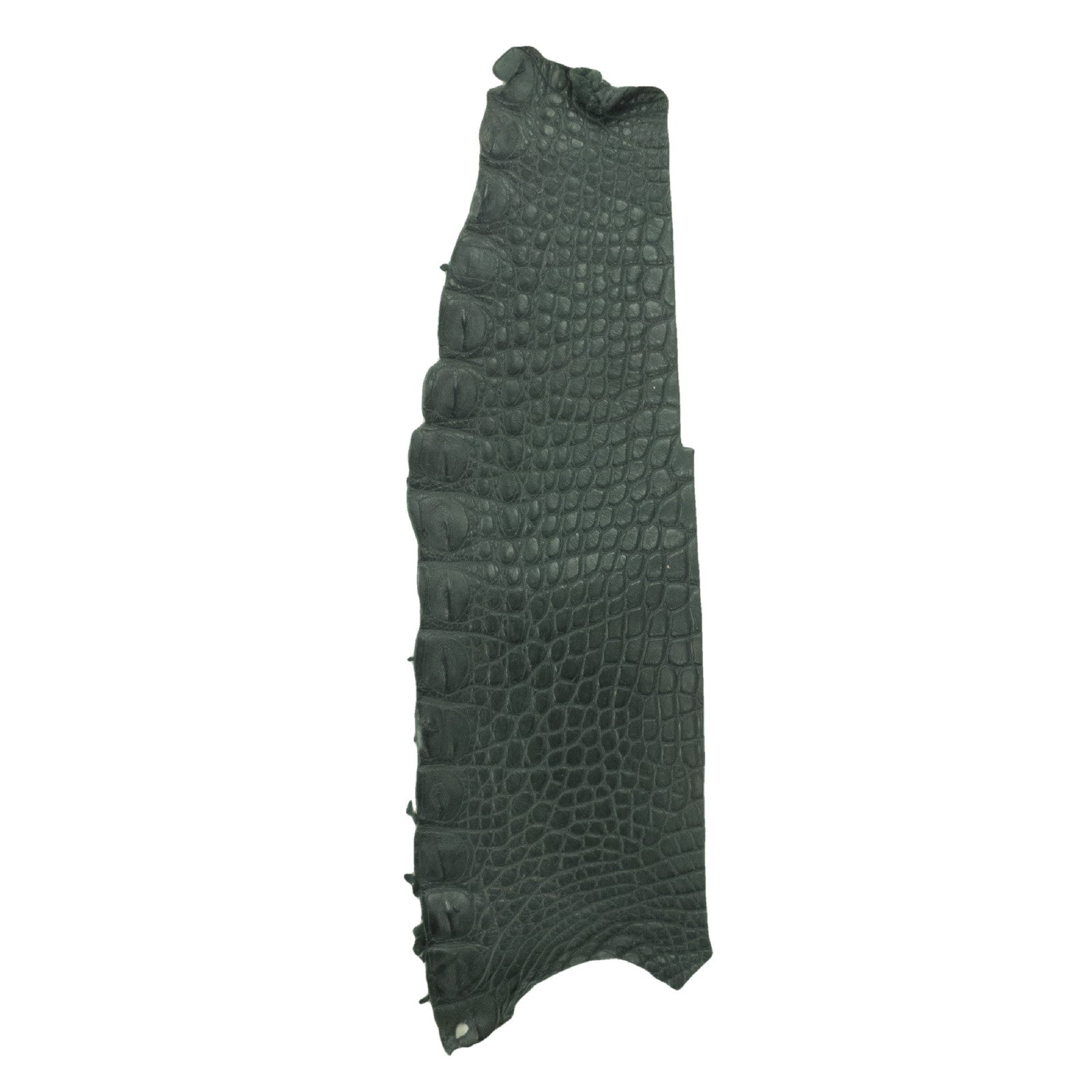 Alligator Skin Flank Various Colors Genuine Hide, Charcoal Grey | The Leather Guy