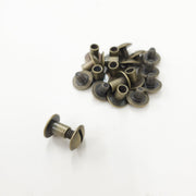 Chicago Screws, 6 mm/ 1/4", Antique Brass / 10 Pack | The Leather Guy