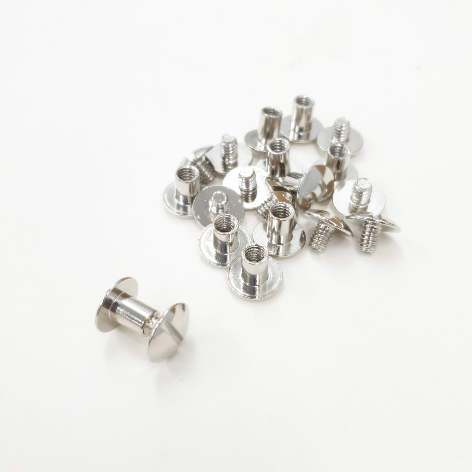 Chicago Screws, 6 mm/ 1/4", Nickel / 10 Pack | The Leather Guy