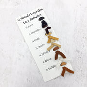 Leather Lace Sample Cards, Colorado Deerskin / 1/4" | The Leather Guy