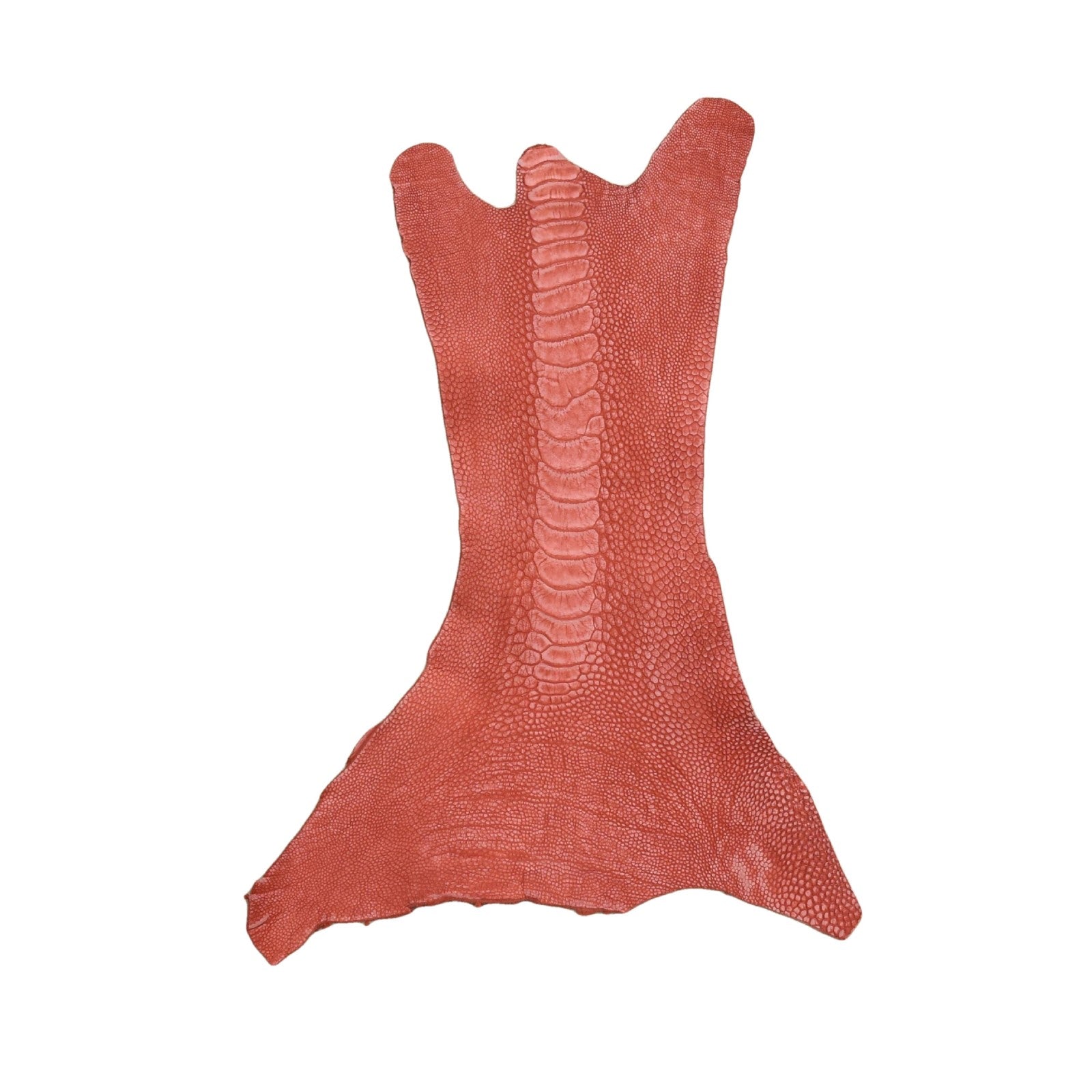 Ostrich Leg Skins, 12"-16", 2-3 oz, Stonewashed, Rose Petal Red | The Leather Guy