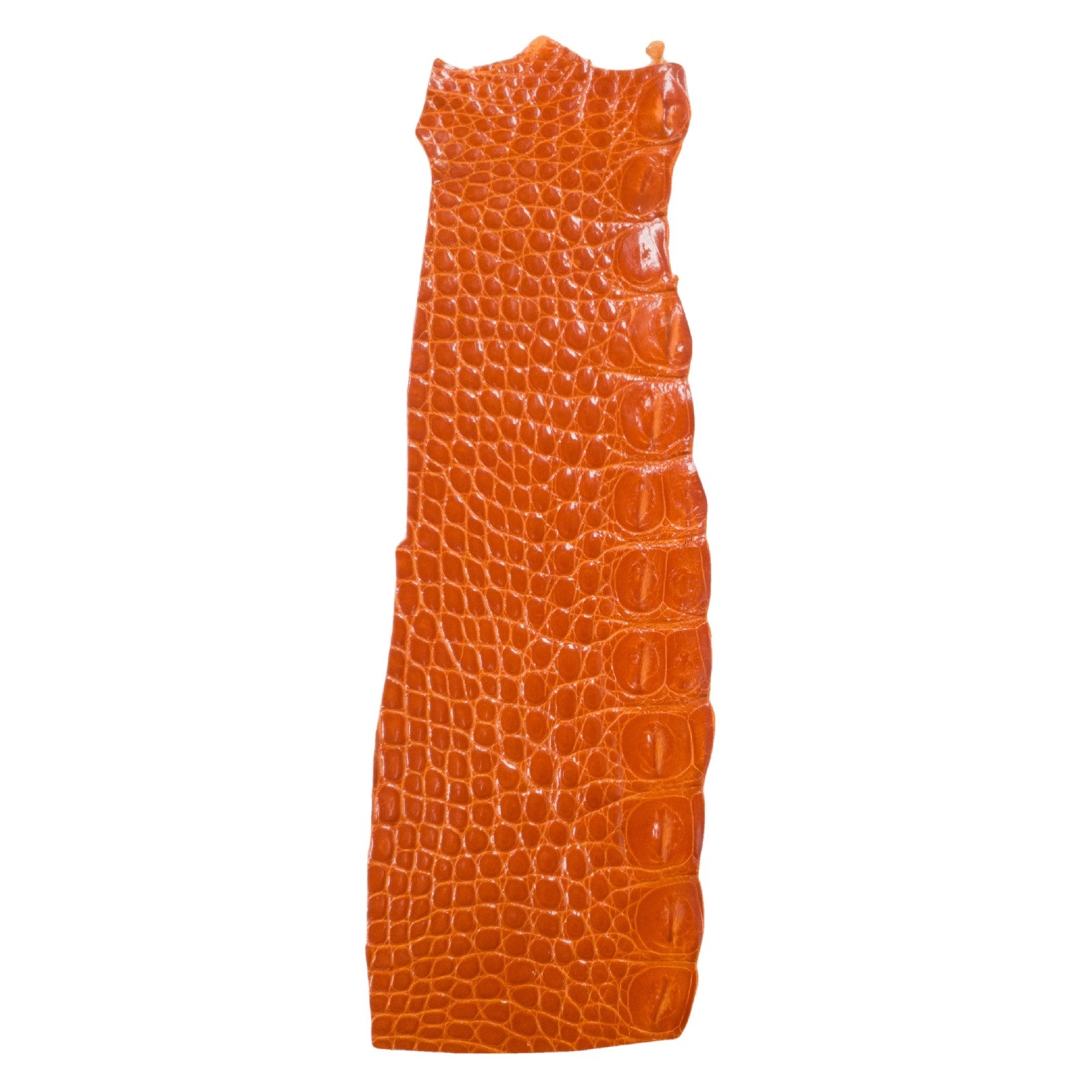 Alligator Skin Flank Various Colors Genuine Hide, Fire Orange | The Leather Guy