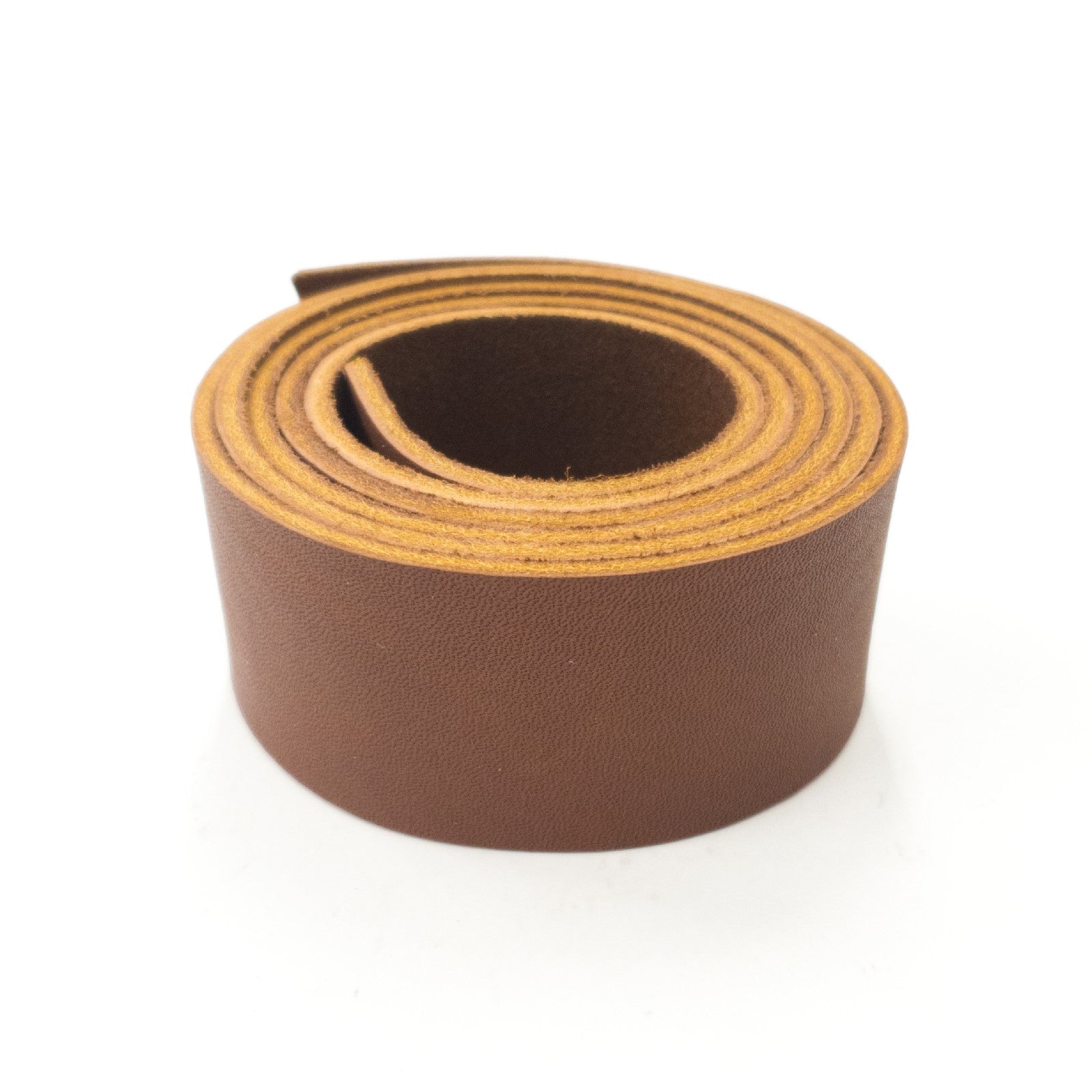Leather Minnesota Superior Pre-Cut Belt Blanks 48" Various Widths and Color Cow 6-7oz, Chestnut / 1 1/2 / 48" | The Leather Guy