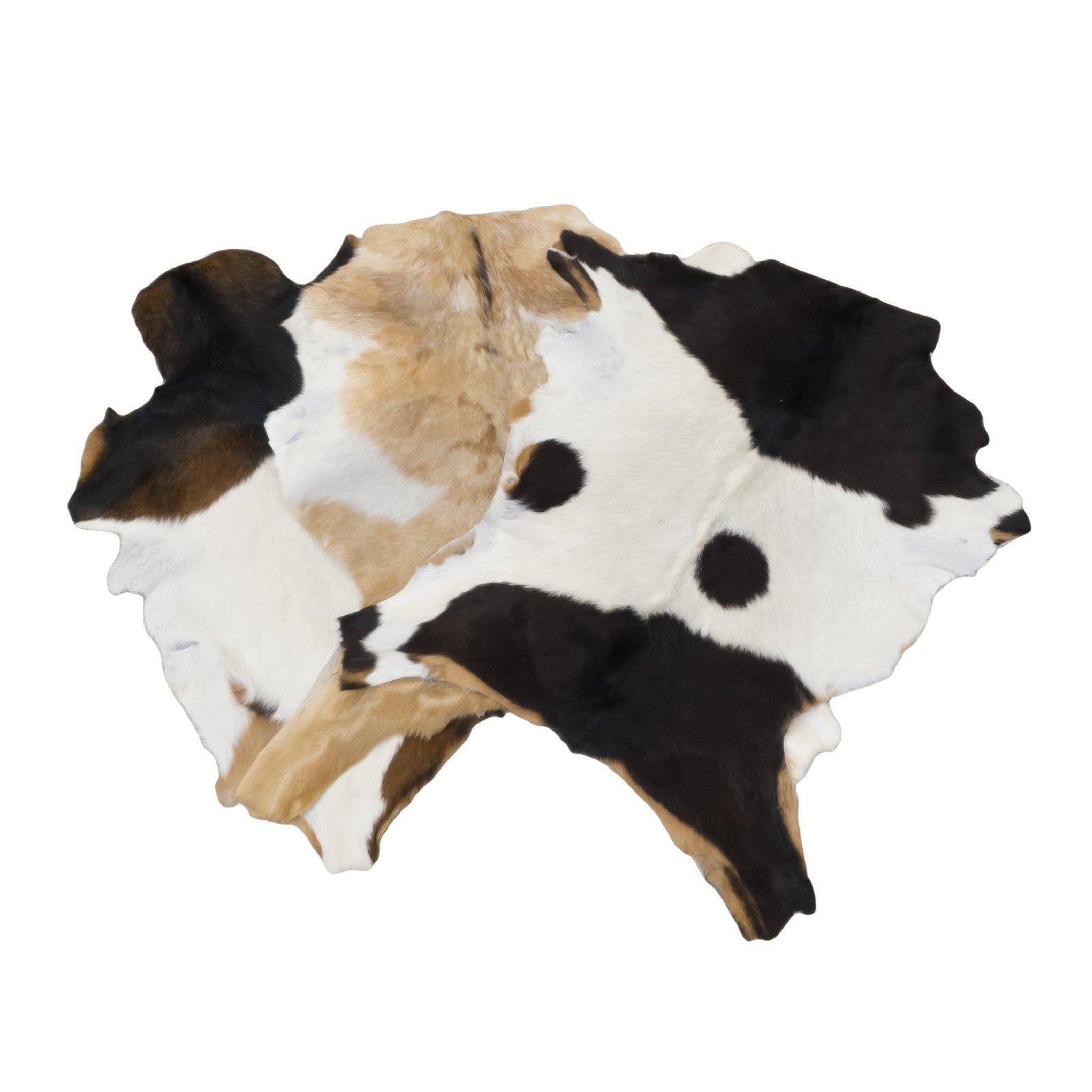 Tri-Color, Goatskin Rug,  | The Leather Guy