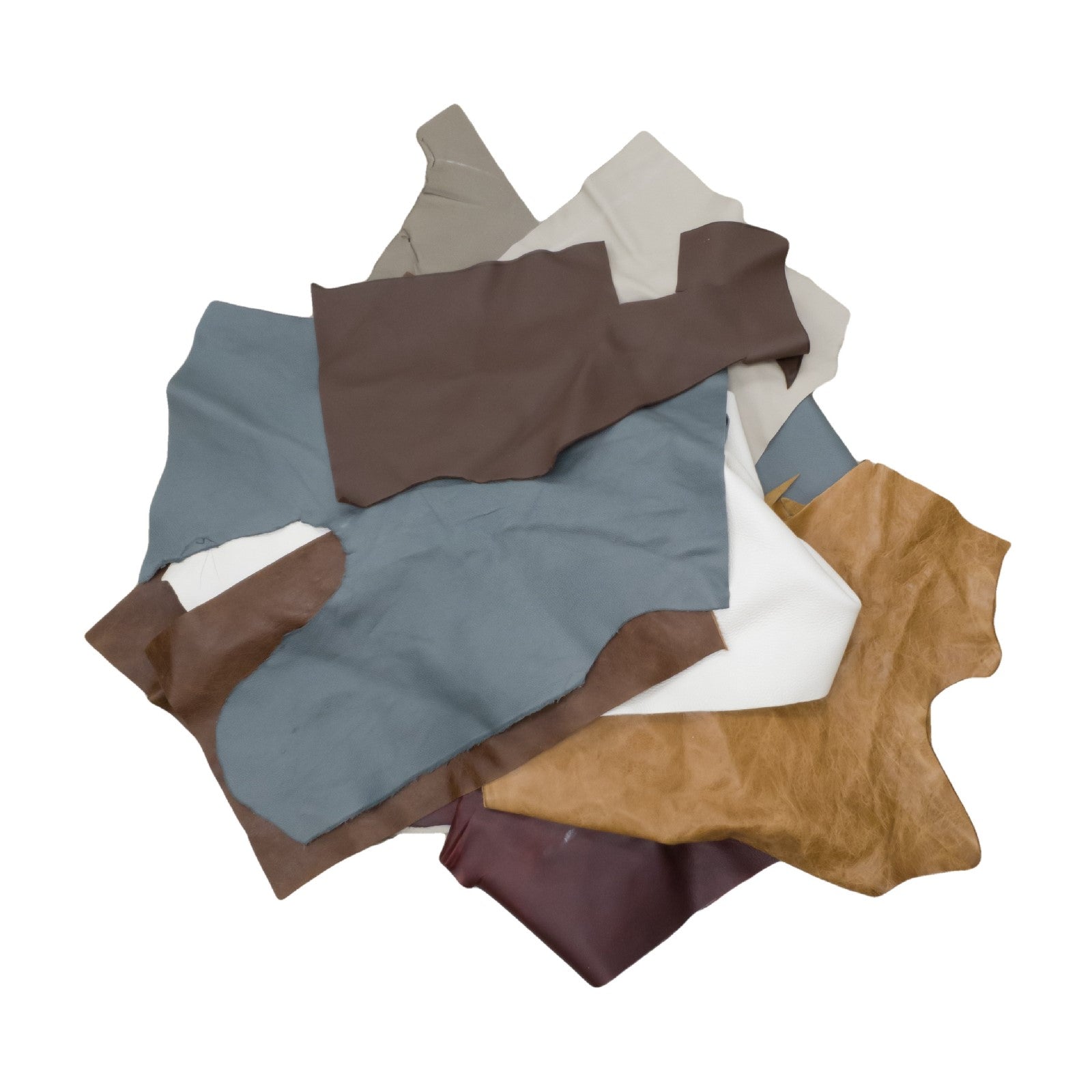 Upholstery Scrap Remnant Bags - 3-4 oz Color Mix, Large Pieces / 5 lb | The Leather Guy