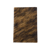Light to Medium Brown, Black, and Off-White Brindle Hair on Cow Hide Pre-cut, 4 x 6 | The Leather Guy