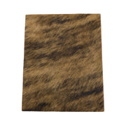 Light to Medium Brown, Black, and Off-White Brindle Hair on Cow Hide Pre-cut, 8 x 10 | The Leather Guy