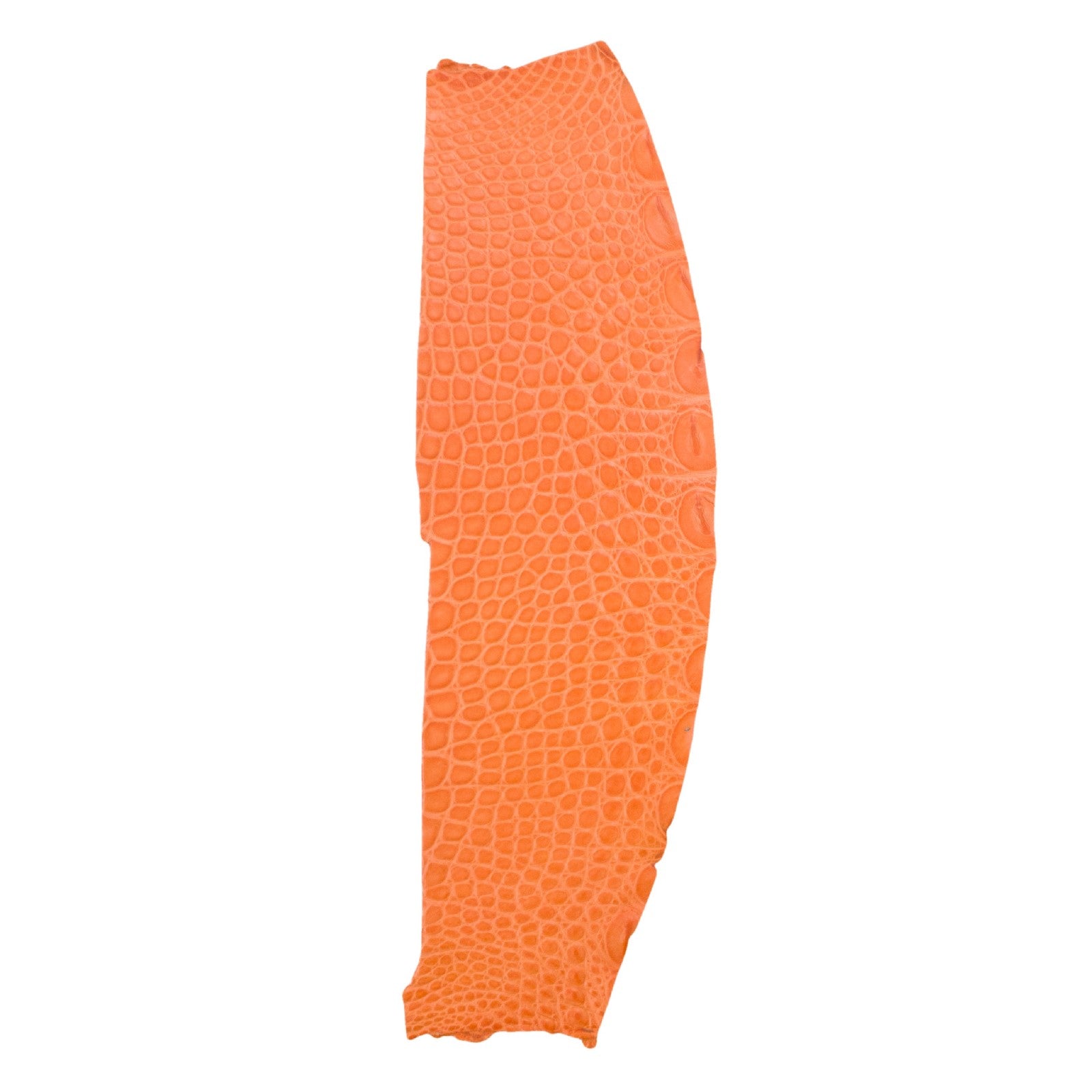 Alligator Skin Flank Various Colors Genuine Hide, Mango Orange | The Leather Guy