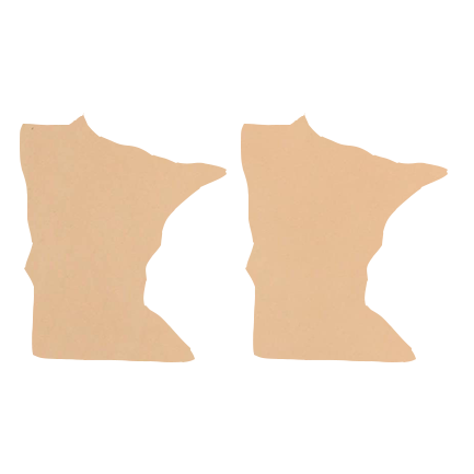 Artisan's Choice Veg Tan Die Cut Minnesota Earrings, 3-4 oz / Small Pack - 2 Pair / 4 Pieces | The Leather Guy