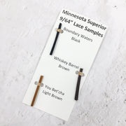 Leather Lace Sample Cards, Minnesota Superior / 9/64" | The Leather Guy