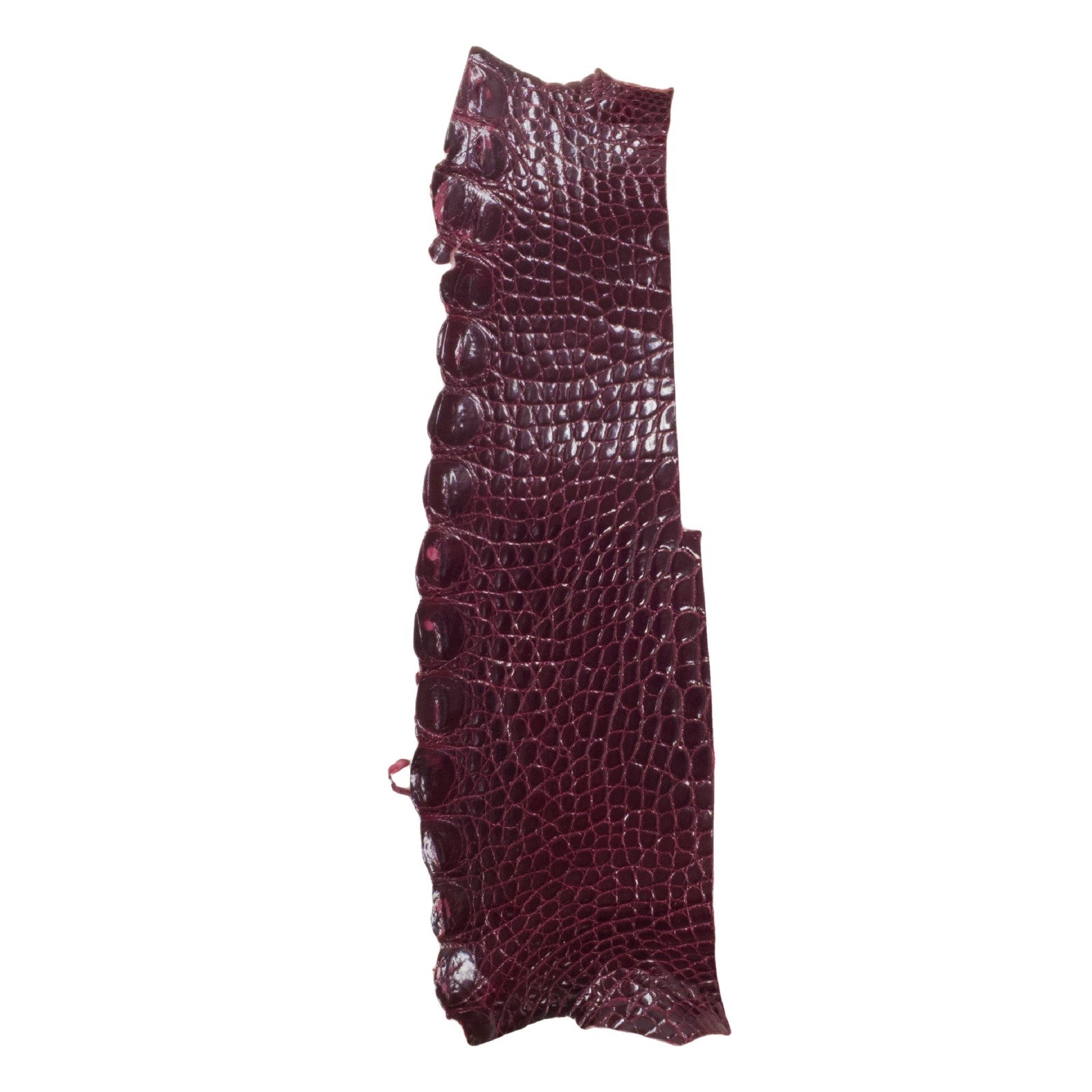 Alligator Skin Flank Various Colors Genuine Hide, Mysterious Maroon | The Leather Guy