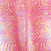 Snakeskin, 4-6 Ft long, Various Colors Genuine Hides, Oil Spill Pink | The Leather Guy