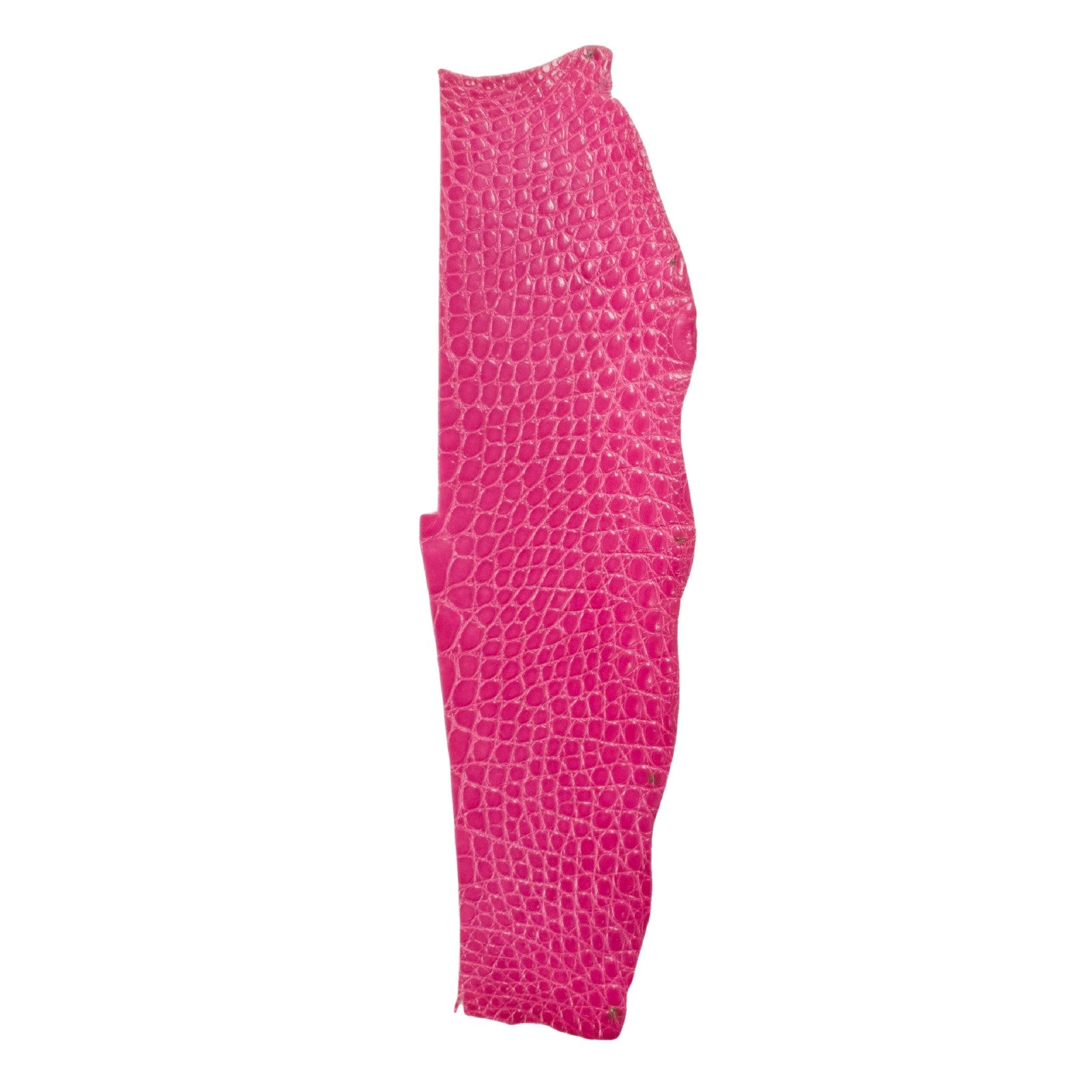Alligator Crocodile Skin Leather Belly Glazed Hot Pink 35x115cm