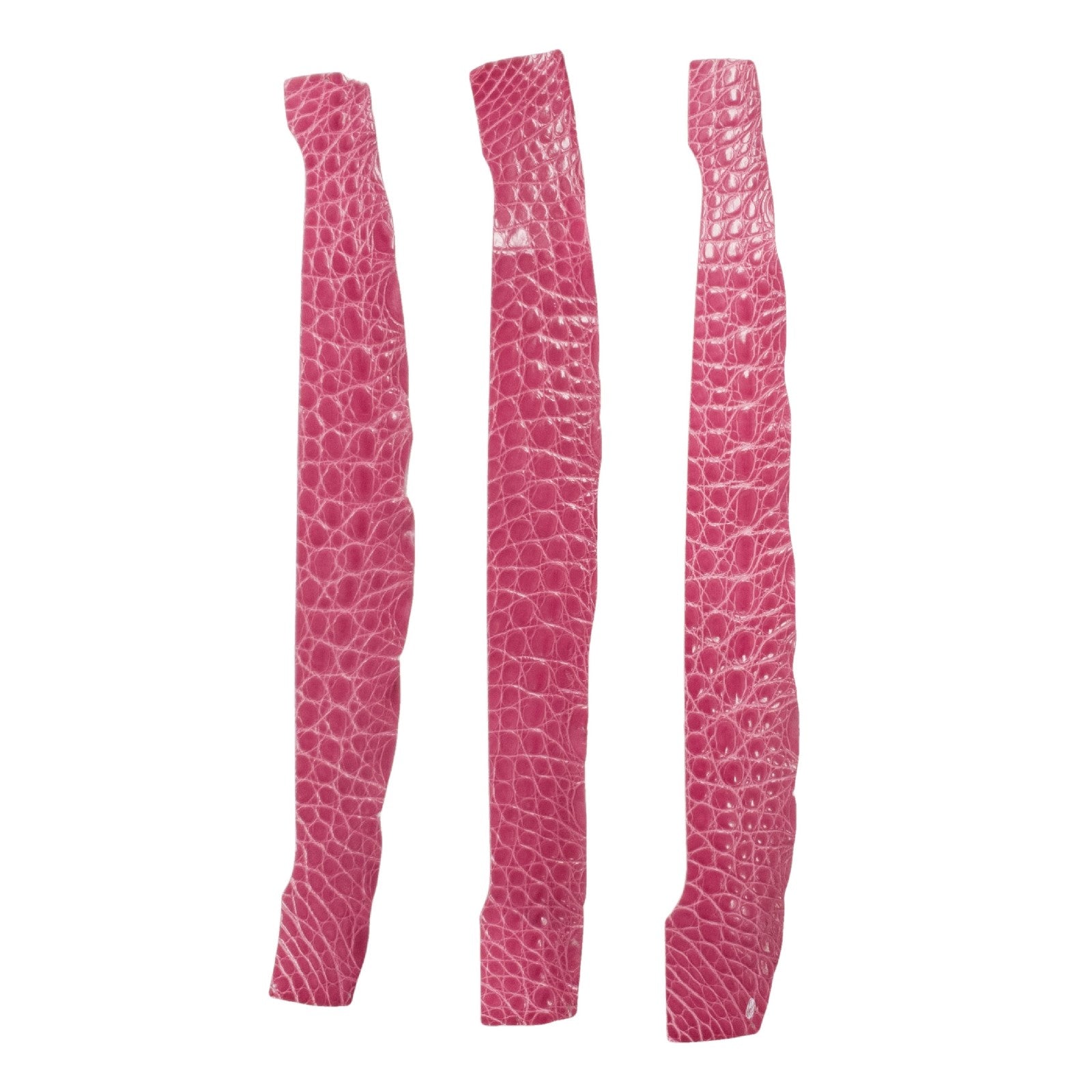 Alligator Skin Pieces Various Colors Genuine Hide, Pink / Strap 1 | The Leather Guy