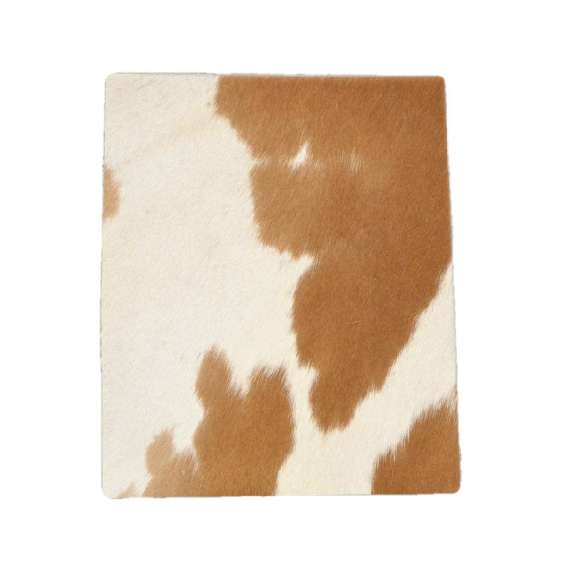 Bi-Color Light Brown Hair on Cow Hide Pre-cuts, 8 x 10 | The Leather Guy