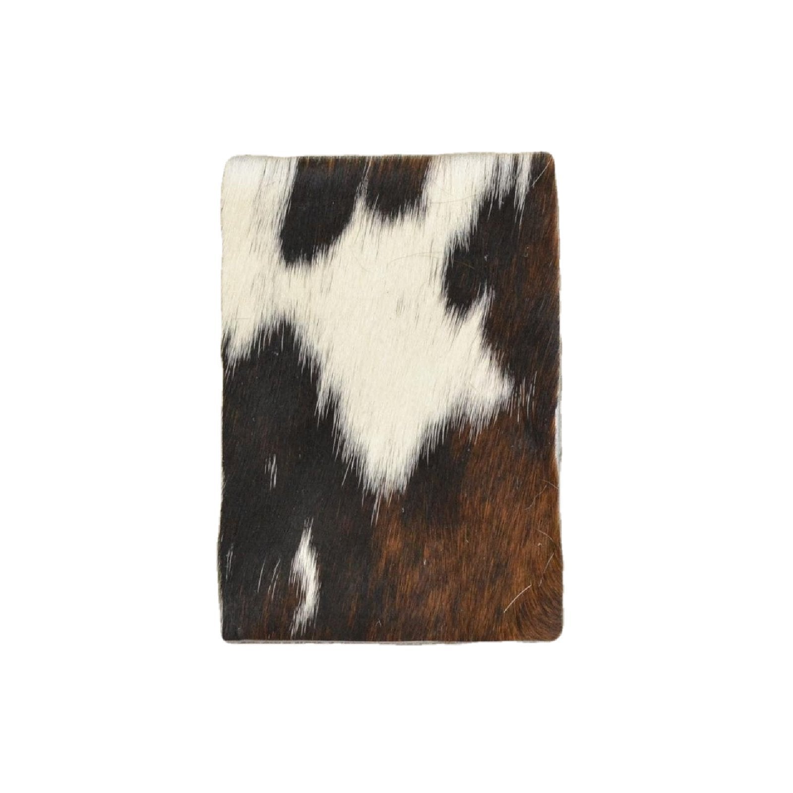 Tri-Colored Black/Brown/Off White Hair on Cow Hide Pre-cut, 4 x 6 | The Leather Guy