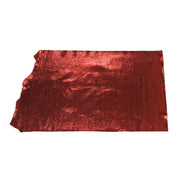 Metallic Red Sizzling Stingray 2-3 oz Cow Hides, 6.5-7.5 Sq Ft / Project Piece (Middle) | The Leather Guy