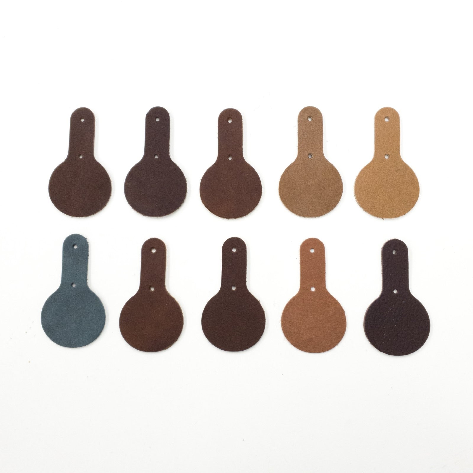 Miscellaneous Oil Tanned Key Fob Packs, Round / 10 PK | The Leather Guy