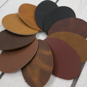 Summits Edge Oval Oil Tan Leather Patches,  | The Leather Guy