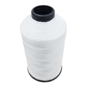 Black and White, Bonded Nylon 8oz, Sewing Machine Spools, White / 207 | The Leather Guy